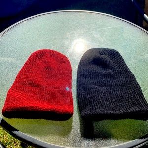 Black and red beanie